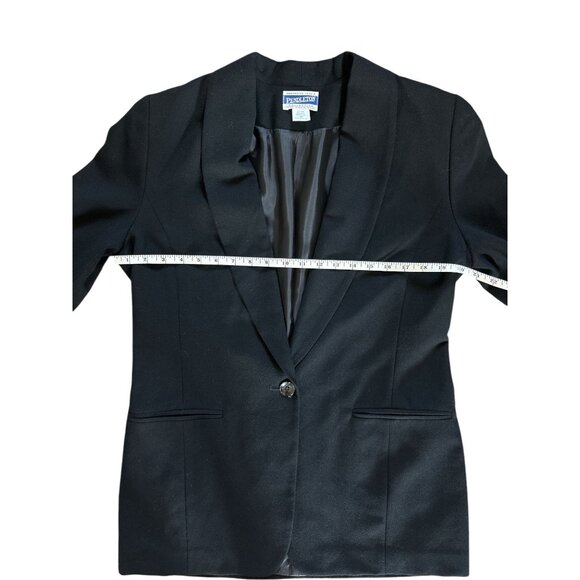 VTG Pendleton Womens Blazer Black Wool Size 10 Single Button Fully Lined USA - Picture 7 of 8